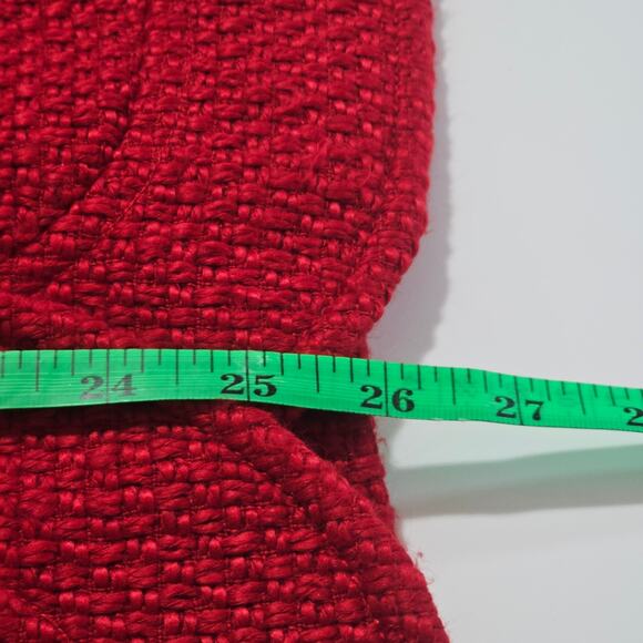 Cato Women Size 2X Red Waffle Weave Ruffle Collared Jacket Lined Professional - Picture 8 of 8